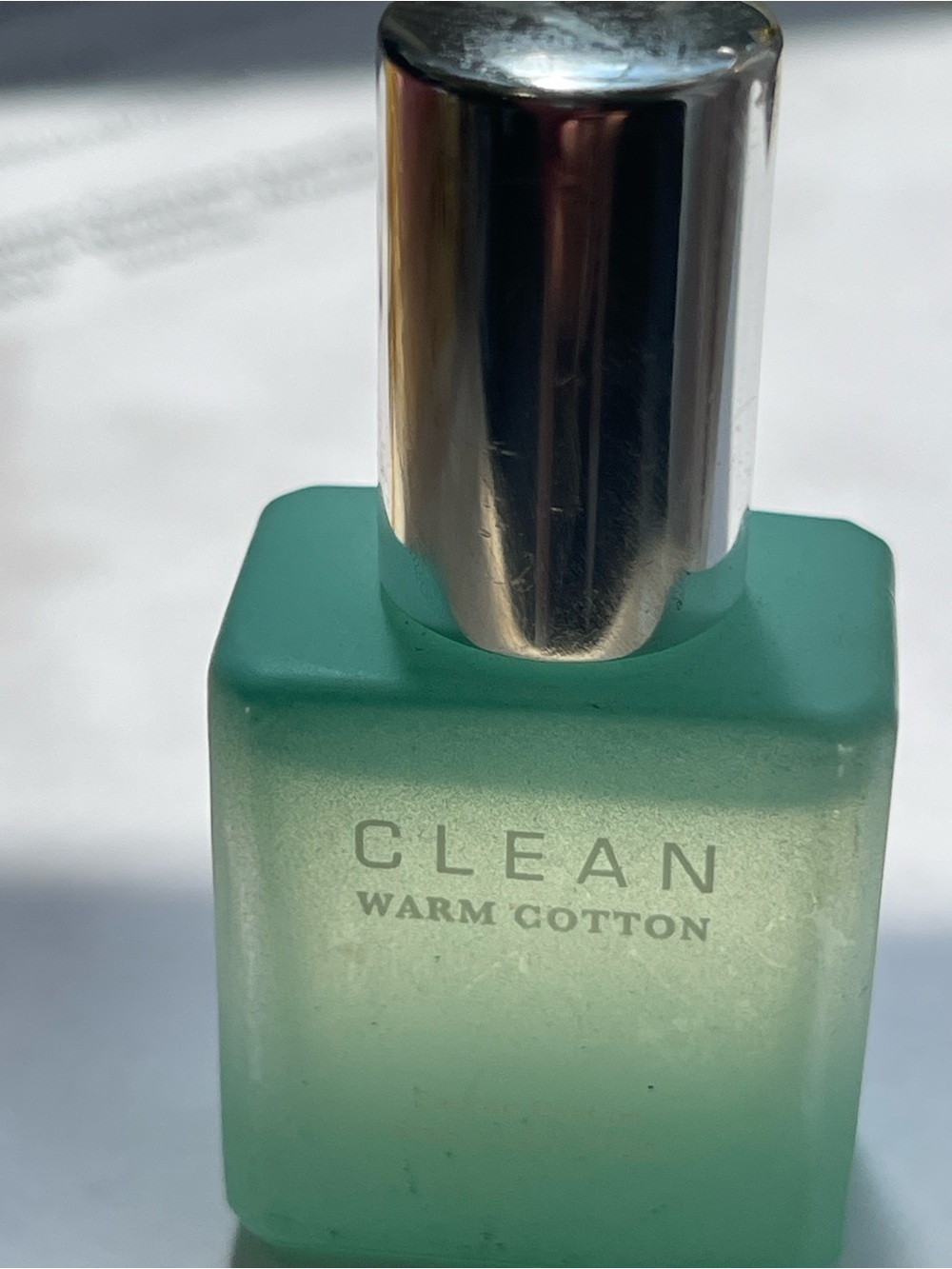 Warm Clean Cotton Fragrance Bottle - Green .21 fl oz